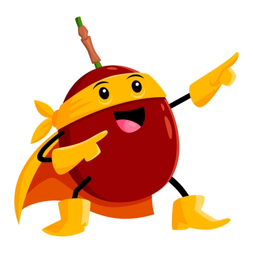 Superhero Passion Fruit Classroom Fruit Transparent Sticker